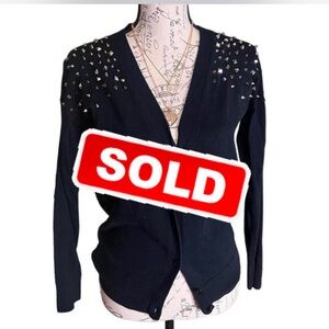 Forever 21 Black Studded Cardigan